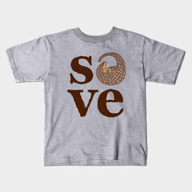 Save Pangolins Kids T-Shirt by bangtees